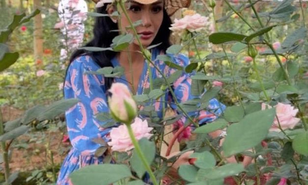 Liburan Asri Kris Dayanti Di Tengah Kebun Bunga Puncak Bogor